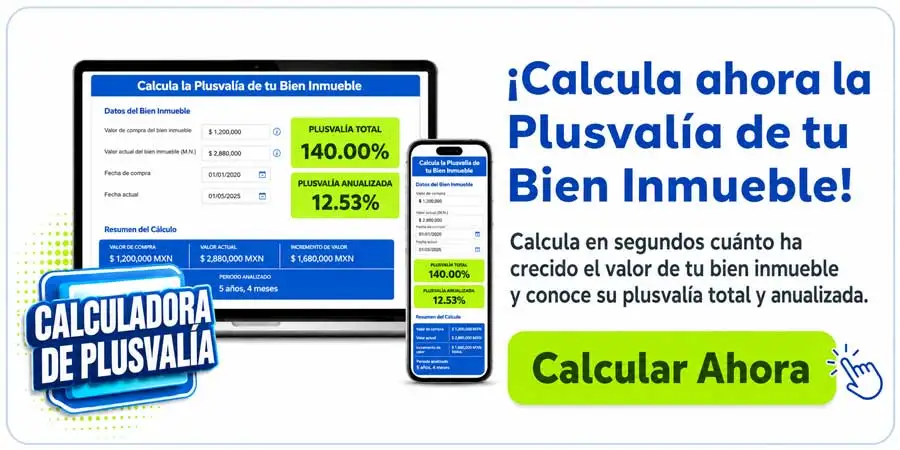 Calculadora de Plusvalía de Bienes Inmuebles