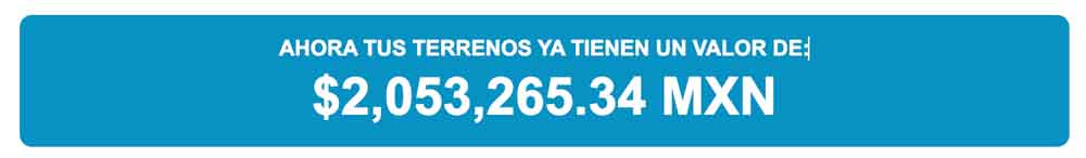 Valor total de los terrenos invertidos con ÉCOLE Agencia Inmobiliaria.