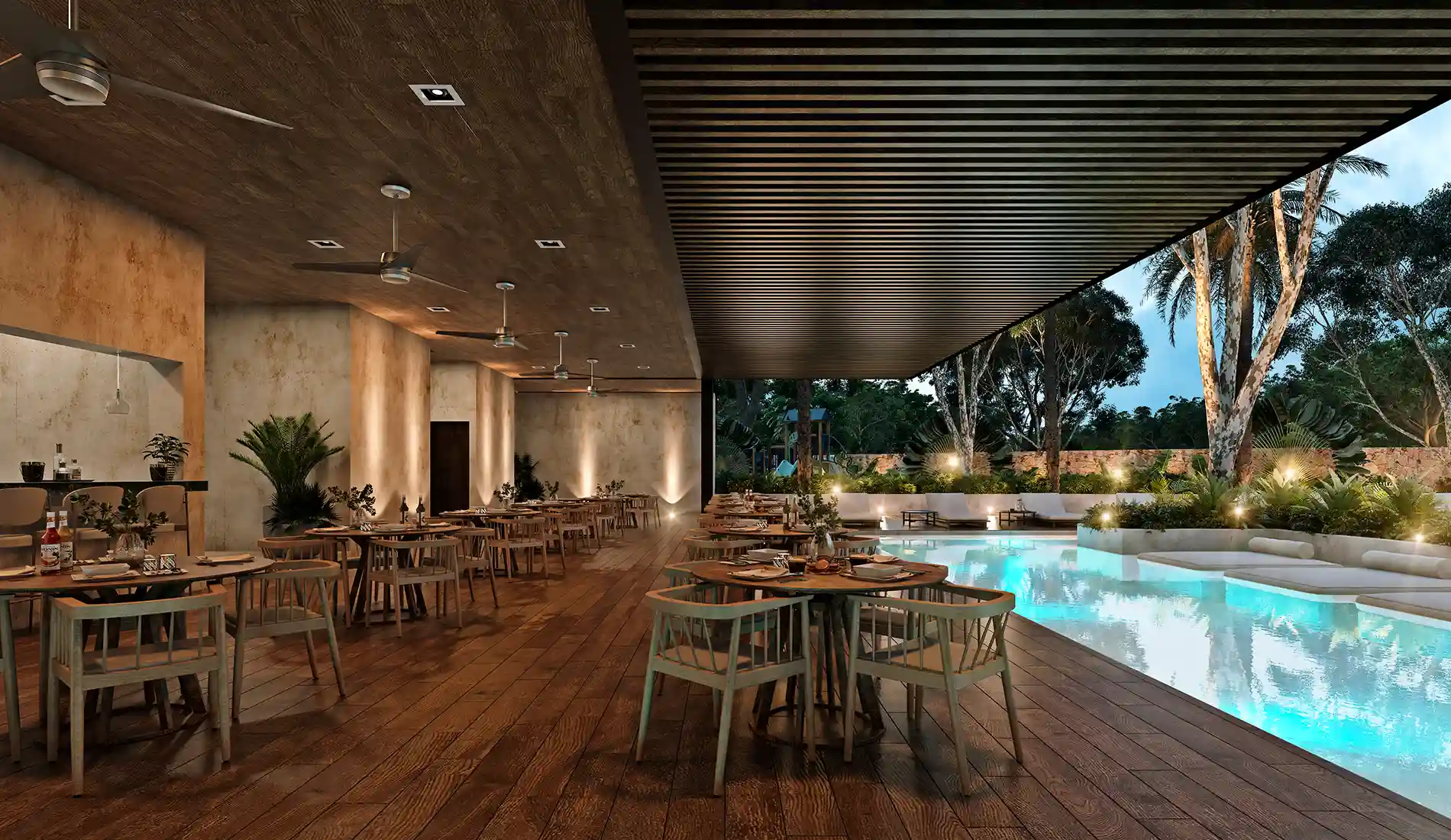 Terraza Piscina Campo Magno
